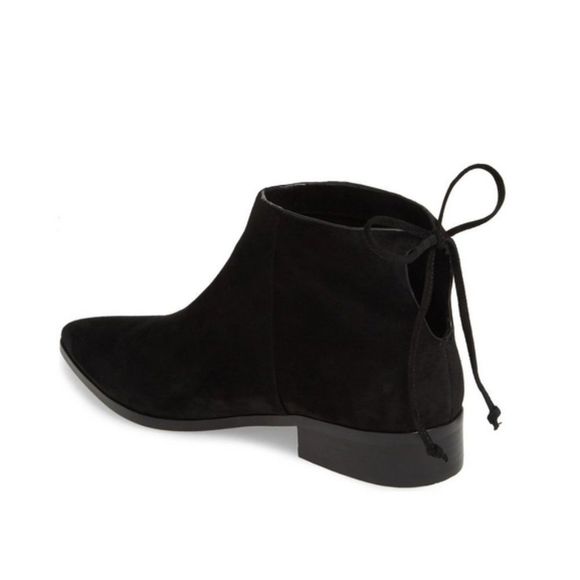 Splendid Niva Pointed Toe Suede Booties in Black - Picture 7 of 16